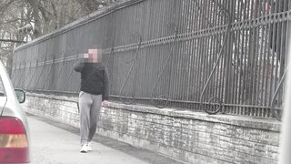 Bulge Dick Flash on Street \ Public Flashing