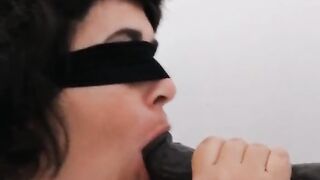 Sucking my Black dildo. OscuroDeseo.