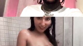 WHITE GIRL GROUPIE PUTS ON a SHOW FOR RAPPER GOLD GAD ON INSTAGRAM LIVE