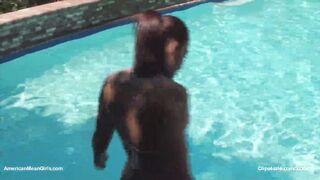 Mistress Ass and Pussy Worship inside Swimming Pool