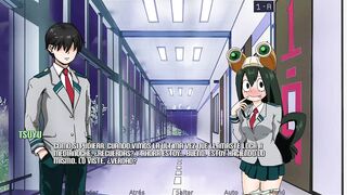 Masturbando a la bella Tsuyu de My Hero Academy - RE:Hero Academy