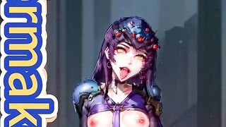 ai art widowmaker overwatch ahegao dance