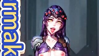 ai art widowmaker overwatch ahegao dance