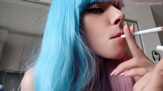 Anime Egirl smoking two cigarettes at the same time (full vid on my 0nlyfans/ManyVids)