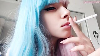 Anime Egirl smoking two cigarettes at the same time (full vid on my 0nlyfans/ManyVids)