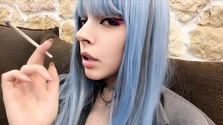 Alternative Cute Girl Smoking a cigarette (full vid on my 0nlyfans/ManyVids)