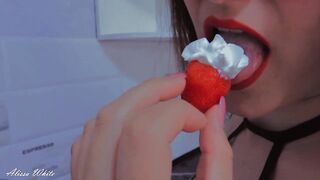 Trailer.????Whipped Cream/Strawberry/Juicy Pussy in the Kitchen????