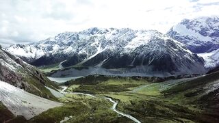 Hot girls in the mountains with quadcopters