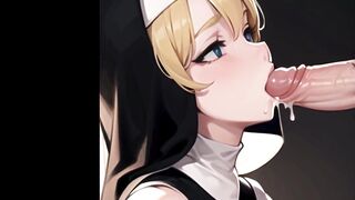 Sexy Nun Hot Blowjob Ai Porn