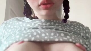 Vanilla Faith Ardalan plays with her big 36 D cup boobies