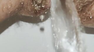 Super mega closeup female urination from the urethra and delicious anal farting