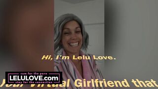 Big tits babe stripping in mirror, trying on GILF wig, singing, pussy closeups - Lelu Love