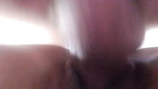 CLOSE UP and POV hard cock deliciously entering the big pussy that has multiple orgasms