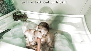 Goth Tattooed Girl gives sloppy head in the bathtub ???? POV Trailer Onlyfans