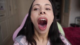 Playful Uvula Tease in Gamer Chair