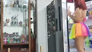 Sexy Cleaner Gets Hot Cleaning the Kitchen and Gets Fucked