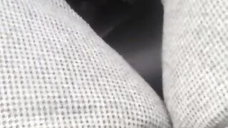 Playing with my wet throbbing pussy in my friend's car twice and have a screaming orgasm