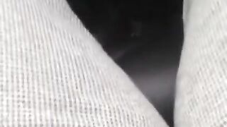 Playing with my wet throbbing pussy in my friend's car twice and have a screaming orgasm