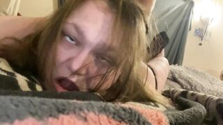 Bbw slut eyes rolling organsm