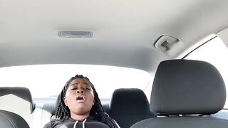 CAR CUM BEFORE BESTIE COMES BACK