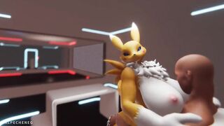 Furry stepmother Renamon anal- creampied