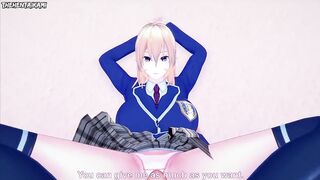 Erina Nakiri from Shokugeki no Soma Gives You A Footjob Hentai POV