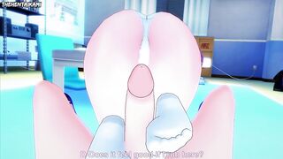 Kikuri Hiroi from Bocchi the Rock! Gives You A Footjob Hentai POV