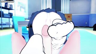 Ikuyo Kita from Bocchi the Rock! Gives You A Footjob Hentai POV