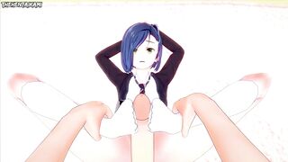 Ichigo from Darling in the Franxx Gives You A Footjob Hentai POV