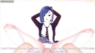 Ichigo from Darling in the Franxx Gives You A Footjob Hentai POV