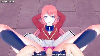 Airi Sakura from Classroom of the Elite Gives You A Footjob Hentai POV