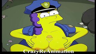 The Simpson Porn Parody - Sexy Officer Marge Simpson Animation (Hard Sex) (Hentai)