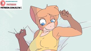 CUTE FUTANARI FURRY GIRL HARD FUCKED GIRLFRIEND AND CREAMPIE | FUTA FURRY CARTOON 4K 60FPS