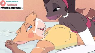 CUTE FUTANARI FURRY GIRL HARD FUCKED GIRLFRIEND AND CREAMPIE | FUTA FURRY CARTOON 4K 60FPS