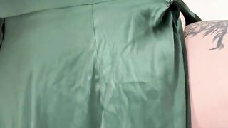 Green Satin Mutual Masturbation