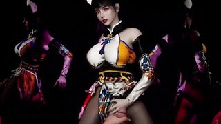 3D sexy cute cosplay model got creampie by big cock