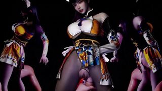 3D sexy cute cosplay model got creampie by big cock