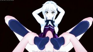 Koneko Toujou from High School DxD Gives You A Footjob Hentai POV