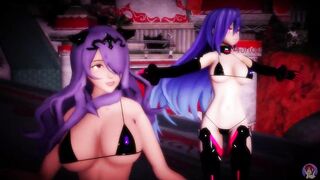 MMD Fire Emblem x Hyperdimension Neptunia // Kiss Me / Camilla x Iris Heart