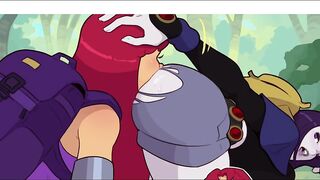 Two Beautiful Milfs Fucking, Raven and Starfire - Teen Titans Hentai Manga