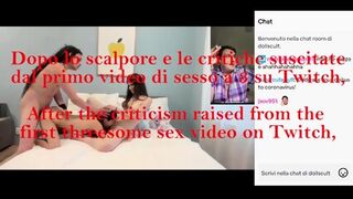 Threesome sex live on TWITCH again (July 12, 16 PM CEST)