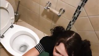 Petite pigtail girls taking her master for a piss