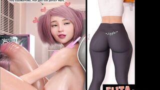 Fura3DX - Gamer Girl MONSTER COCK FUTA Absolutely WRECKS Her Asian GF's Pussy