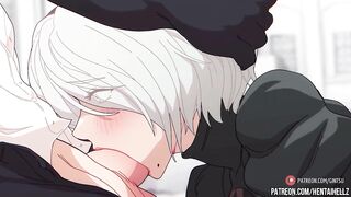 neir autonoma hentai 2B getting creampied in her tight asshole 2В animation