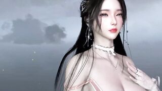 3D big boobs Chinese stripper naked her perfect body shaking her big ass