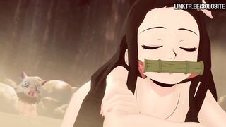 Nezuko getting fucked in the ass at demon slayer hotspring