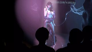 3D Hot Asian Anime MILF Naked Her Huge Boobs Got Fucked in the Bar