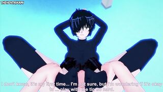 Urabe Mikoto from Mysterious Girlfriend X Gives You A Footjob Hentai POV