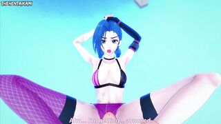 Jinx from League of Legends Gives You A Footjob Hentai POV