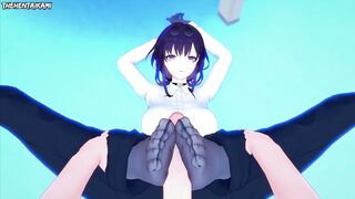 Kafka from Honkai Star Rail Gives You A Footjob Hentai POV